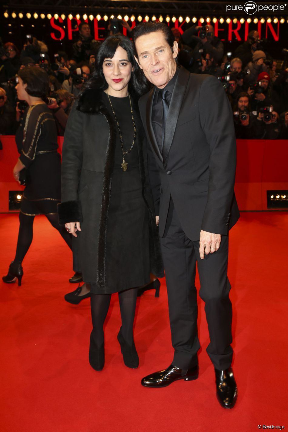  Willem Dafoe et sa femme Giada Colagrande lors du 64eme Festival International du Film de Berlin. Le 6 f&amp;eacute;vrier 2014. 