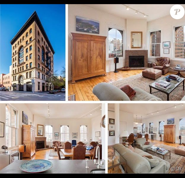 Photos du nouveau logement de Willem Dafoe et son &eacute;pouse Giada Colagrande situ&eacute; dans le quartier de West Village &agrave; New York, et acquis pour 3 872 500 dollars.