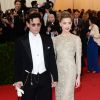 Johnny Depp et sa fiancée Amber Heard à la soirée du Met Ball / Costume Institute Gala 2014: "Charles James: Beyond Fashion" à New York, le 5 mai 2014.
