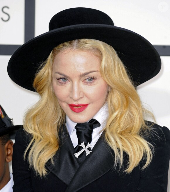 Madonna lors des Grammy Awards à Los Angeles, le 26 janvier 2014.
