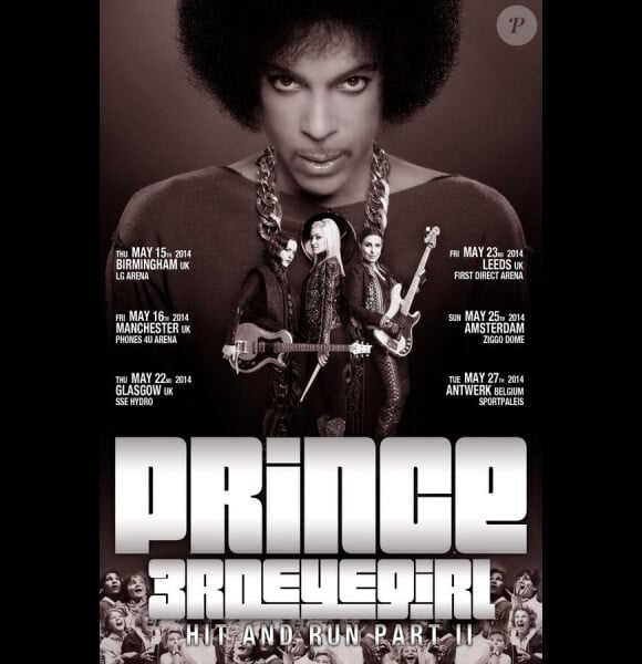 Prince en tournée au Royaume-Uni en mai 2014.