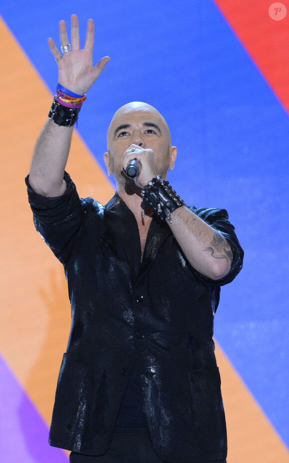 Pascal Obispo - Enregistrement de l'émission "Vivement Dimanche" diffusée le 11 mai 2014 sur France 2.