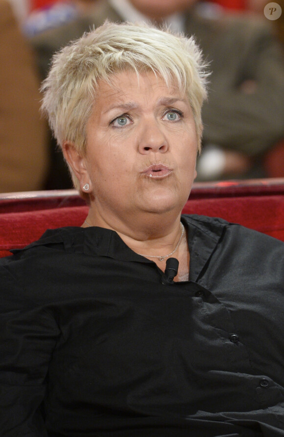 Mimie Mathy - Enregistrement de l'émission "Vivement Dimanche" diffusée le 11 mai 2014 sur France 2.