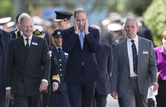 Le prince William lors de sa visite du HMS Alliance à Gosport, dans le Hampshire, le 12 mai 2014.