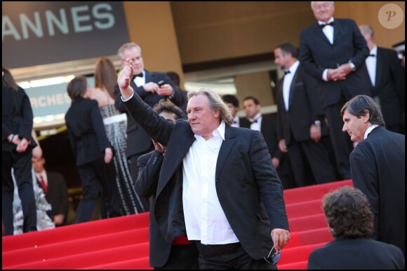 Gérard Depardieu lors du Festival de Cannes 2010
