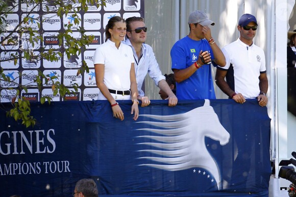 Athina Onassis spectatrice, le 4 mai 2014, lors du Jumping de Madrid, étape du Global Champions Tour.
