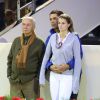 Athina Onassis et son mari Doda (Alvaro de Miranda Neto) l'un contre l'autre lors du Gucci Paris Masters à Villepinte le 5 décembre 2013.