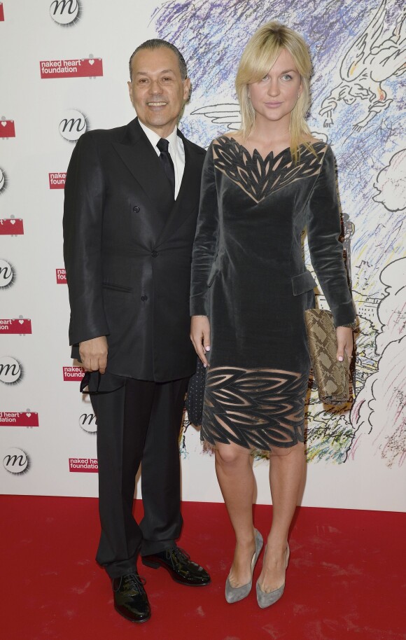 Marco de Rivera et Daria Yanina - Dîner de charité pour la Fondation Naked Heart et en l'honneur de Monumenta, "L'étrange cité", au Grand Palais, à Paris le 13 mai 2014.