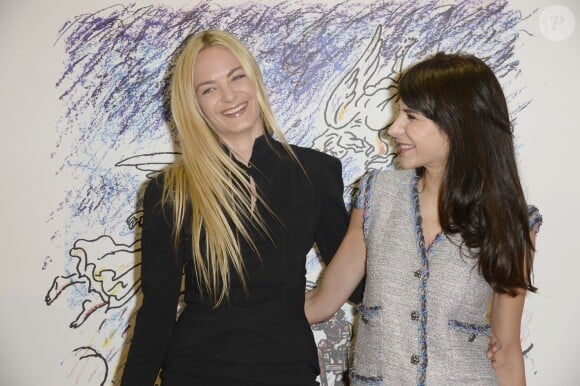Virginie Courtin-Clarins et Caroline Sieber - Dîner de charité pour la Fondation Naked Heart et en l'honneur de Monumenta, "L'étrange cité", au Grand Palais, à Paris le 13 mai 2014.