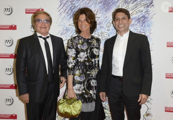 Orlando, Sylvie Rousseau et Jacques Demri - Dîner de charité pour la Fondation Naked Heart et en l'honneur de Monumenta, "L'étrange cité", au Grand Palais, à Paris le 13 mai 2014.