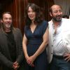 Florent Pagny, Kad Merad et son ex-femme Emmanuelle Cosso-Merad pour la sortie du livre "J'ai rencontré quelqu'un", à l'hôtel Belmont dans le 16e arrondissement à Paris, le 13 mai 2014.