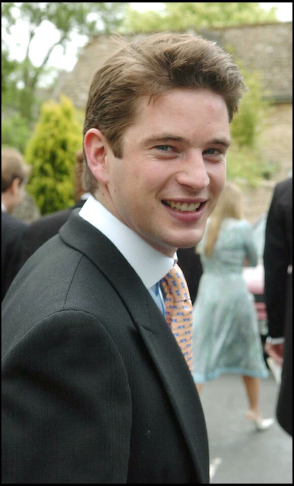 James Tollemache, ami du prince William depuis l'Eton College, au mariage de Hugh van Cutsem et Rose Astor à Oxford en juin 2005