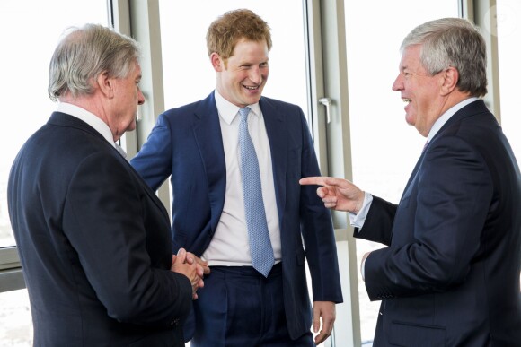 Le prince Harry lors d'une session questions-réponses sur Twitter pour la promotion des Invictus Games, le 15 mai 2014 à la BT Tower, à Londres.