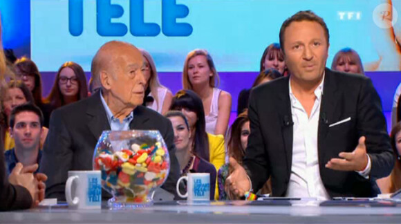 Valéry Giscard d'Estaing et Arthur dans Les enfants de la télé, samedi 17 mai 2014 sur TF1.
