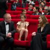 François-Henri Pinault et sa fille Valentina Pinault, Julie Gayet durant l'hommage au cinéma d'animation et la présentations de "Kahlil Ghibran's The Prophet", lors du 67e Festival du film de Cannes le 17 mai 2014.