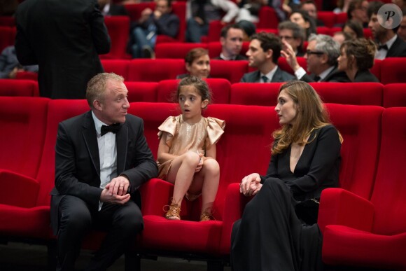 François-Henri Pinault et sa fille Valentina Pinault, Julie Gayet durant l'hommage au cinéma d'animation et la présentations de "Kahlil Ghibran's The Prophet", lors du 67e Festival du film de Cannes le 17 mai 2014.