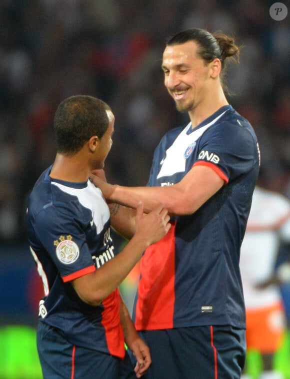 Zlatan Ibrahimovic lors du match entre le Paris Saint-Germain et Montpellier le 17 mai 2014 au Parc des Princes à Paris 