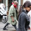 Kim Kardashian et Kanye West quittent la salle de gym à Paris le 21 mai 2014.