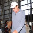 Bruce Jenner quitte l'aéroport de LAX à destination de Paris pour assister au mariage de sa fille Kim Kardashian et de Kanye West. Le 20 mai 2014