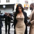 Kim Kardashian et Kanye West sont allés visiter l'école de "Profession Dessin Industriel" rue Saint-Maur à Paris. Le 21 mai 2014