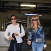 Heidi Klum et son nouveau compagnon Vito Schnabel arrivent à l'aéroport Nice pour assister au 67e festival de Cannes le 21 mai 2014.