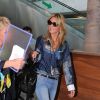 Heidi Klum et son nouveau compagnon Vito Schnabel arrivent à l'aéroport Nice pour assister au 67ème festival de Cannes le 21 mai 2014.
