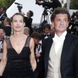  Carole Bouquet et son compagnon Philippe Sereys de Rothschild - Mont&eacute;e des marches du film "The Search" lors du 67e Festival du film de Cannes le 21 mai 2014 