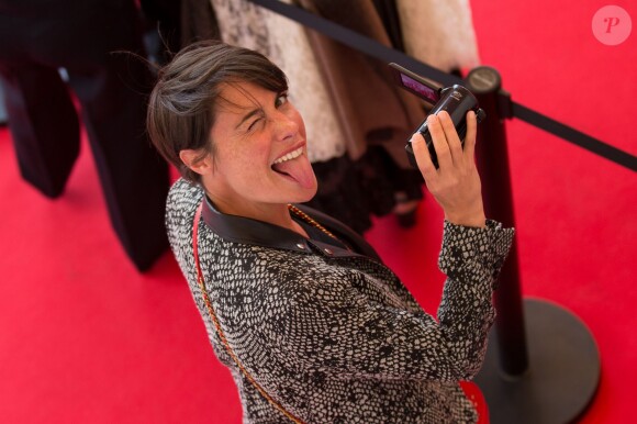 Alessandra Sublet (enceinte) - Montée des marches du film "L'homme qu'on aimait trop" lors du 67 ème Festival du film de Cannes. Le 21 mai 2014.