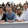 Juliette Binoche, Olivier Assayas, Chloë Grace Moretz et Lars Eidinger - Photocall du film "Sils Maria" lors du 67e Festival International du Film de Cannes, le 23 mai 2014.