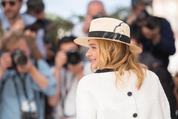 Chloë Grace Moretz en Chanel - Photocall du film "Sils Maria" lors du 67e Festival International du Film de Cannes, le 23 mai 2014.