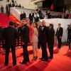 Vladimir Vdovichenkov, Elena Lyadova et Aleksey Serebryakov - Montée des marches du film "Leviathan" lors du 67e Festival du film de Cannes le 23 mai 2014