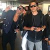 Olivier Rousteing, Lala Vasquez-Anthony et Jonathan Cheban à l'aéroport du Bourget. Le Bourget, le 24 mai 2014.