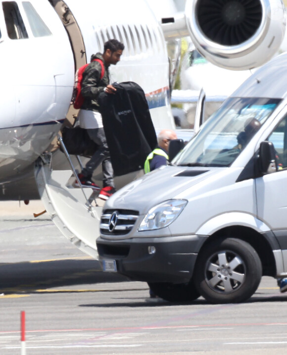 Don C arrive en jet privé à Florence, le 24 mai 2014.