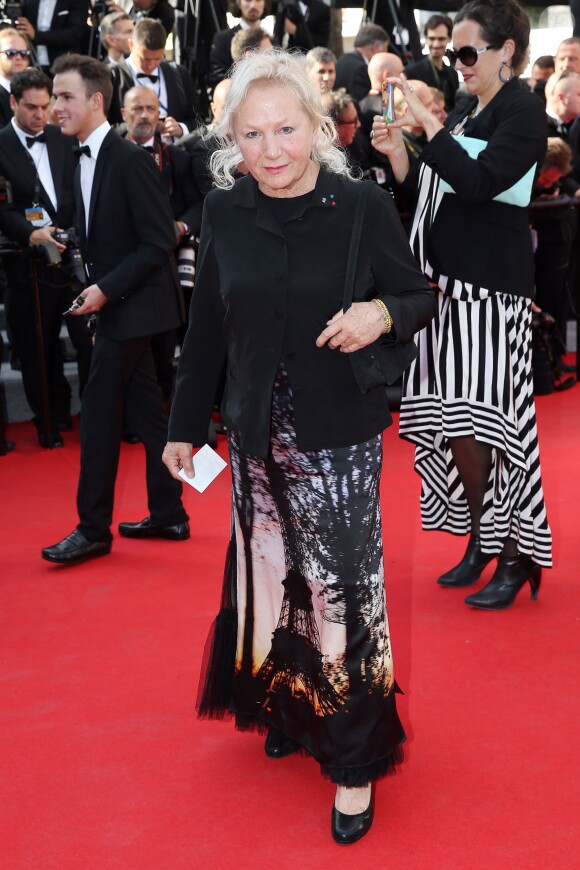 Agnès B lors de la montée des marches de la cérémonie de clôture du 67e Festival du film de Cannes le 24 mai 2014.