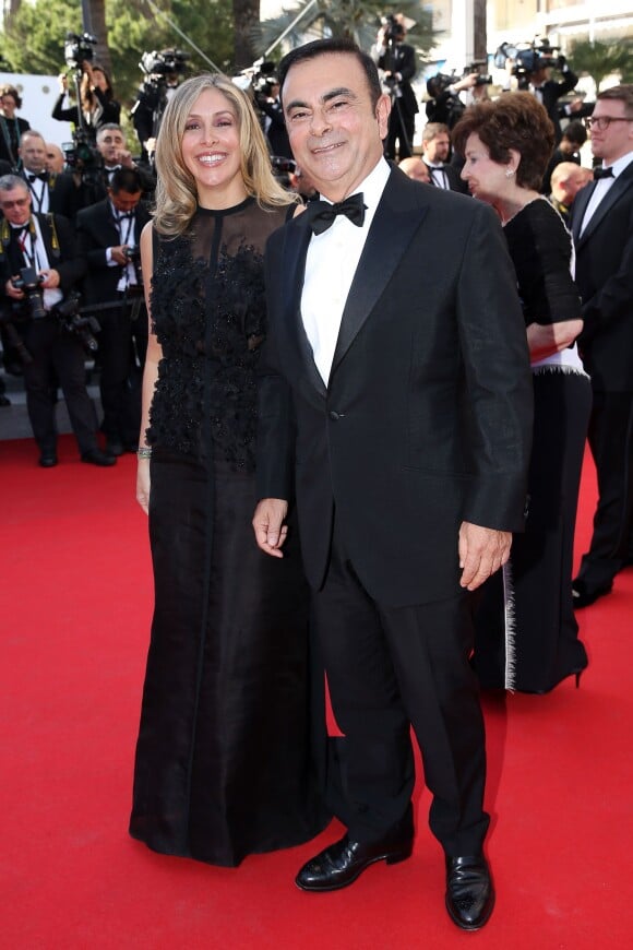 Carlos Ghosn lors de la montée des marches de la cérémonie de clôture du 67e Festival du film de Cannes le 24 mai 2014.