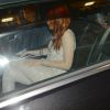 Exclusif - Kristen Stewart dans sa voiture avant de quitter la soirée du film "Sils Maria" au Silencio lors du 67e festival de Cannes le 23 mai 2014.