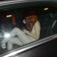  Exclusif - Kristen Stewart dans sa voiture avant de quitter la soir&eacute;e du film "Sils Maria" au Silencio lors du 67e festival de Cannes le 23 mai 2014. 
