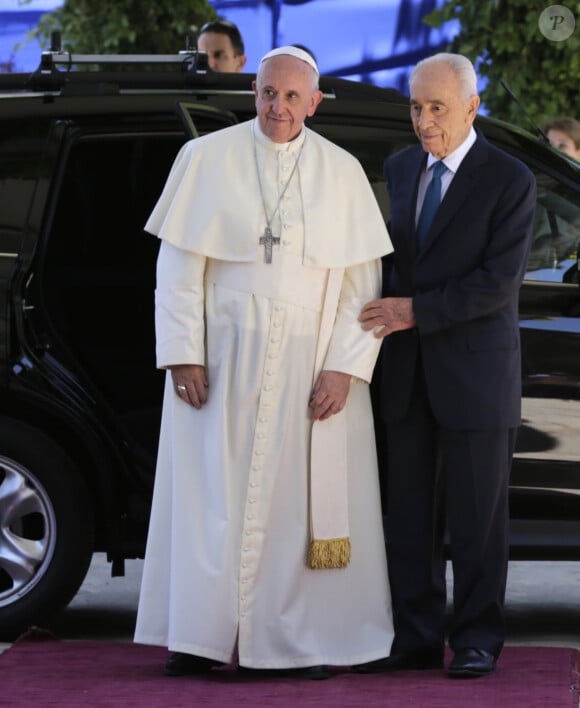 Le pape François avec le président d'Israël Shimon Peres à Jerusalem le 26 mai 2014