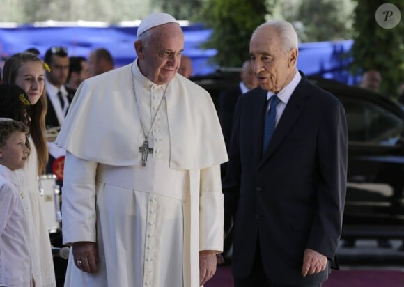 Le pape François avec le président d'Israël Shimon Peres à Jerusalem le 26 mai 2014