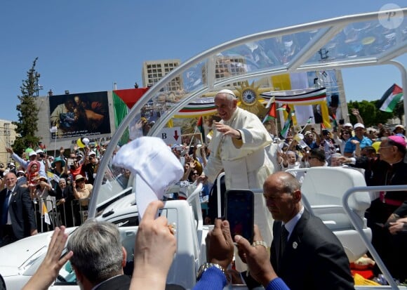 Image de la visite du pape François à Bethléem le 25 mai 2014