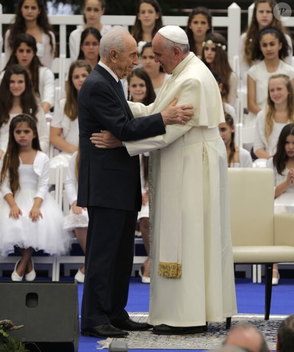 Le pape François avec le président d'Israël Shimon Peres à Jerusalem le 26 mai 2014