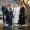 Photo de la visite du pape François à Amman le 24 mai 2014 postée sur Instagram par la reine Rania de Jordanie, avec son mari le roi Abdullah II et le prince héritier Hussein