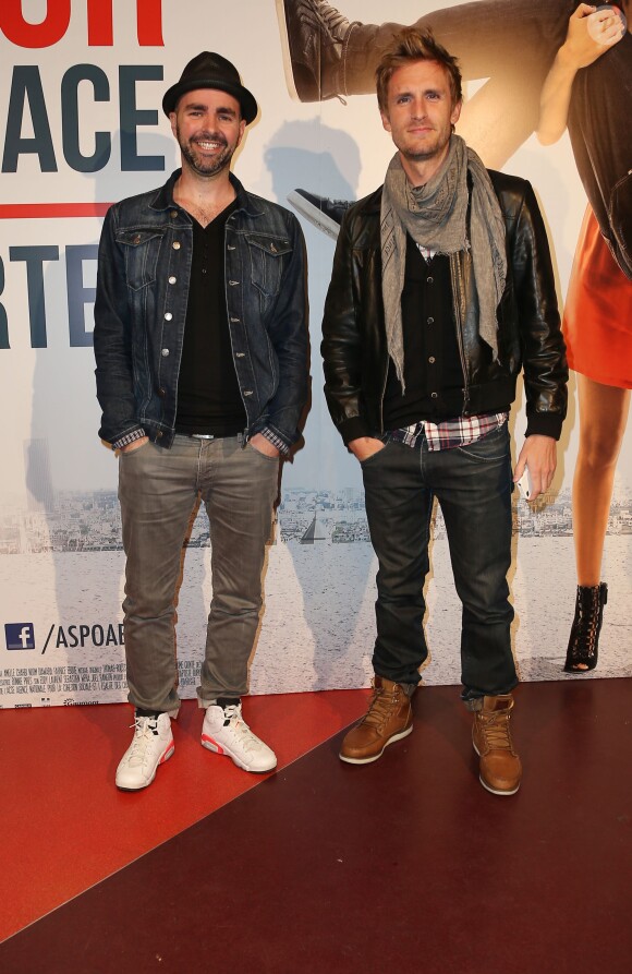 Julien Arruti et Philippe Lacheau - Avant-première du film "Amour sur place ou à emporter" à Paris le 26 mai 2014.