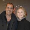 Cedric Pioline et sa compagne Oxana à la première de la comédie musicale "La Belle et la Bête" avec Vincent Niclo dans le rôle de la Bête au théâtre Mogador à Paris le 20 mars 2014.