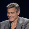 George Clooney sur le plateau de l'emission "Che Tempo Che Fa" à Milan, le 9 février 2014