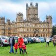 Le château de Highclere, à Bamton en Angleterre, lieu de tournage de la célèbre serie "Downton Abbey" le 7 décembre 2013