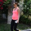 Stacy Keibler, enceinte, dans les rues de Los Angeles, le 14 mai 2014.