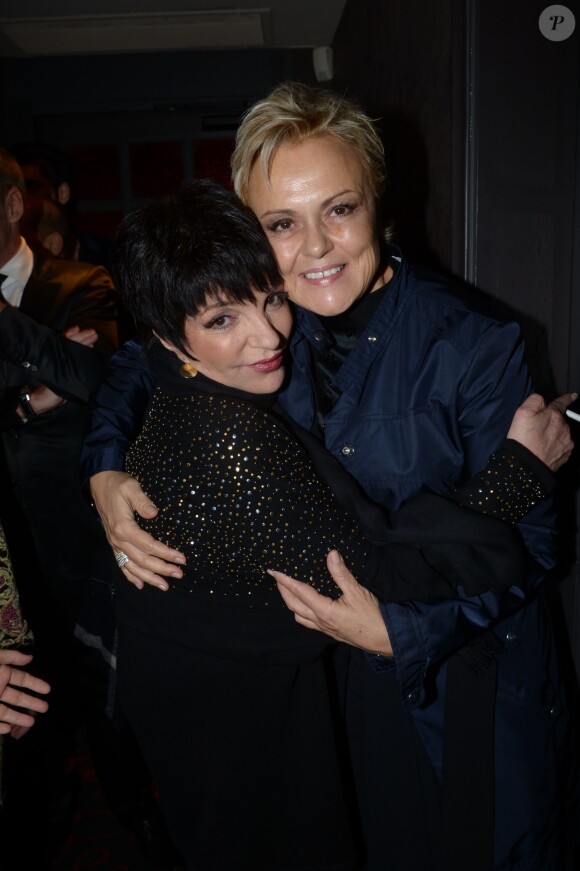 Exclu : Après son concert à l'Olympia, Liza Minnelli s'est rendue "Chez Castel" où elle a retrouvé Muriel Robin, à Paris, le 5 mars 2013. 