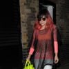 Souriante, Lily Allen à la sortie de l'hôtel Chiltern Firehouse à Londres, le jeudi 29 mai 2014.