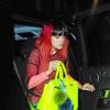 Look très original pour Lily Allen à la sortie d'un hôtel à Londres, le jeudi 29 mai 2014.